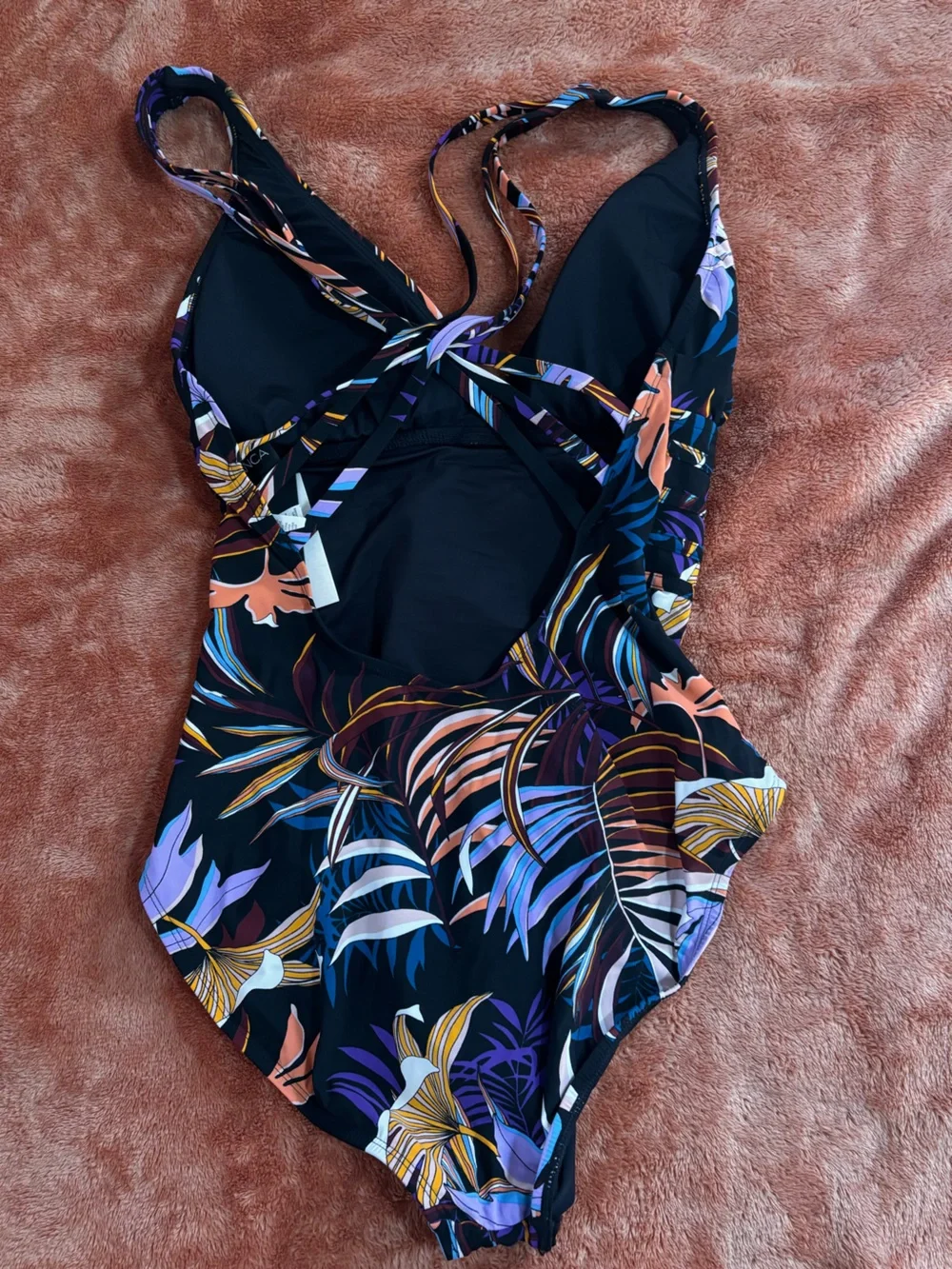 La Blanca tummy control one piece swimsuit size 12 brand new tropical print